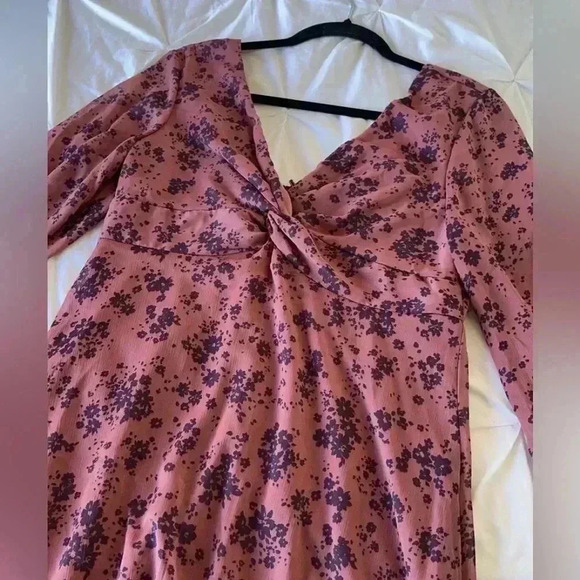 Women’s “Live To Be Spoiled” Long Sleeve Knot Front Summer Dress SIZE L - Picture 5 of 9